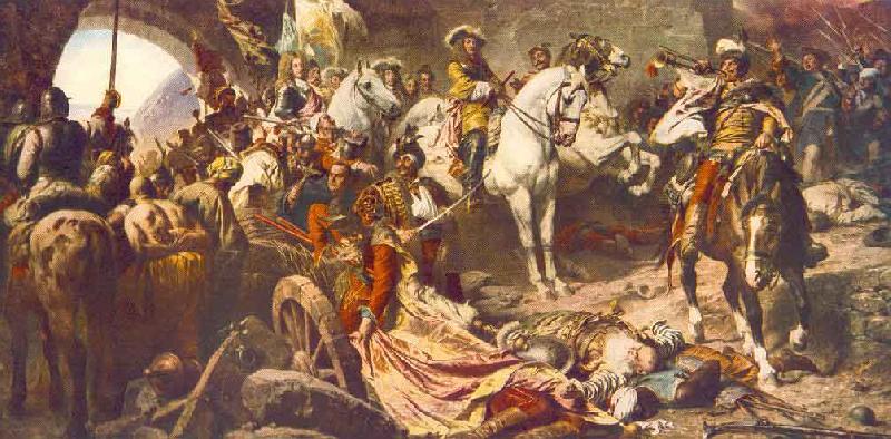 The Recapture of Buda Castle in 1686, Gyula Benczur